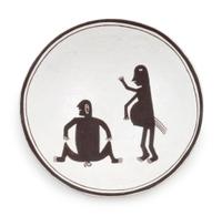 Black and White Figural Bowl