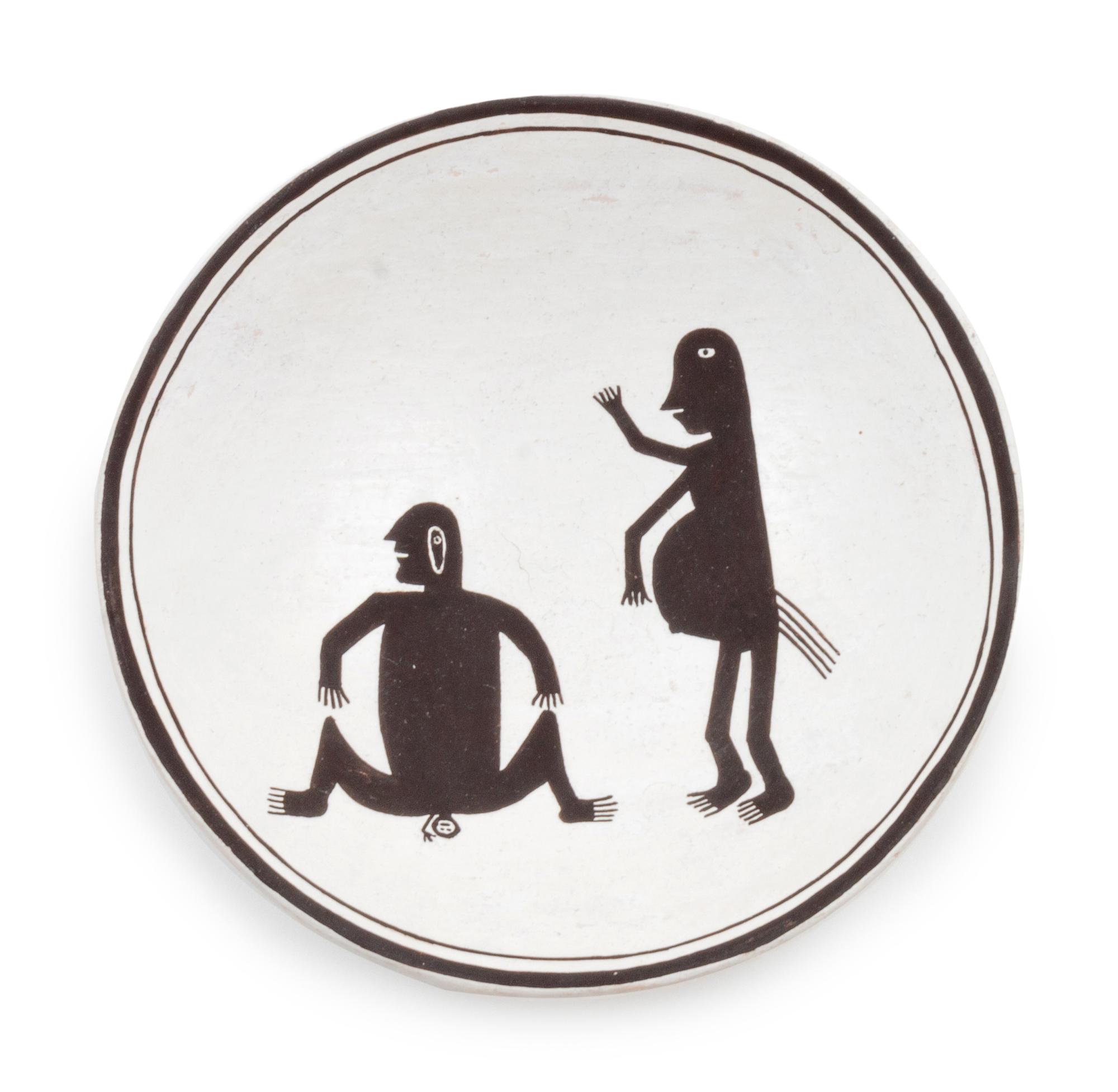 Black and White Figural Bowl