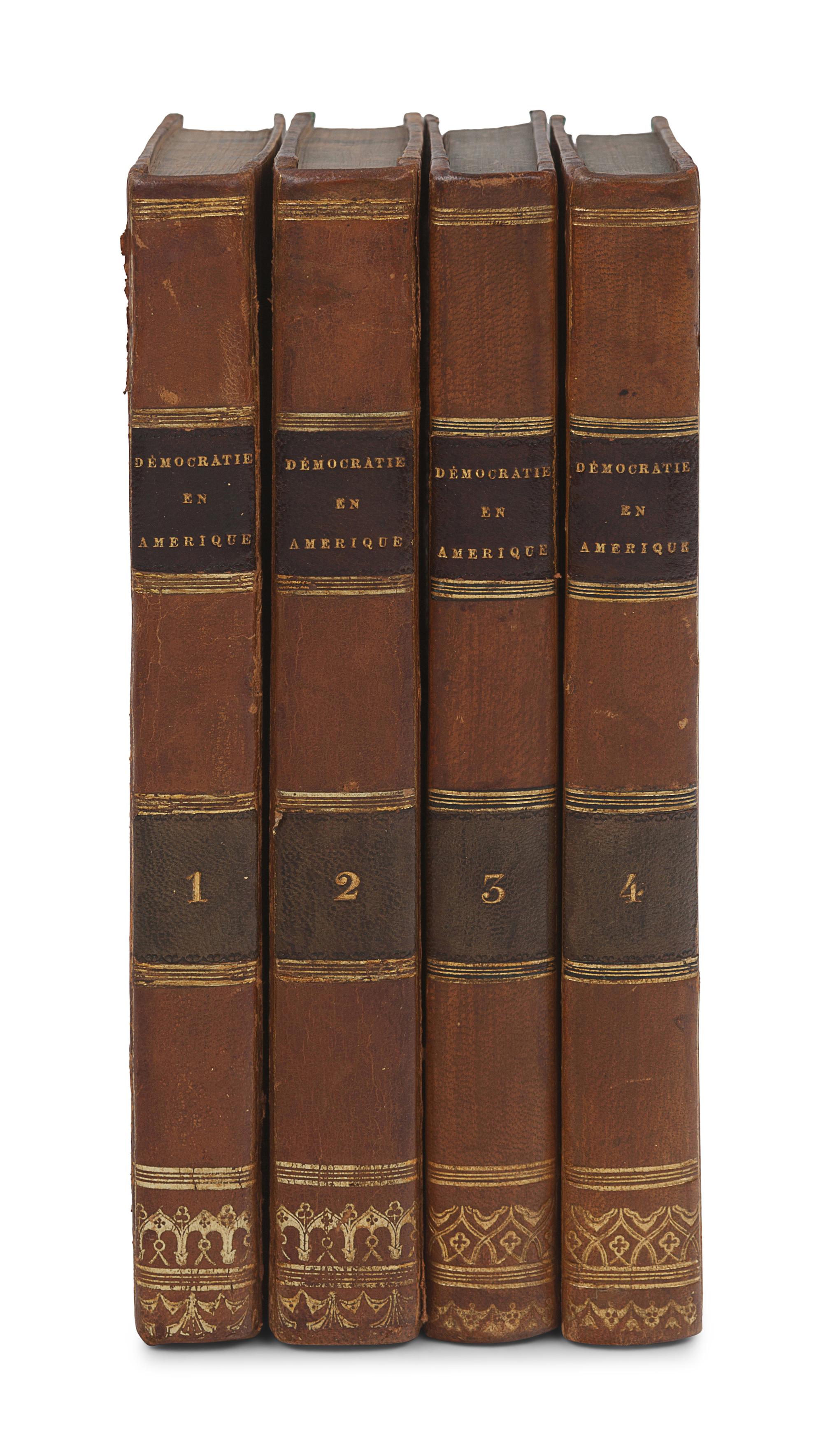 TOCQUEVILLE, Alexis de (1805-1859). De la Démocratie en Amérique . Paris: Bourgogne and Martinet for Charles Gosselin, 1835-1840.