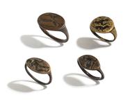 Four Greek Bronze Finger Ring