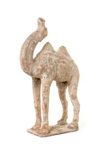 A Large Painted Pottery Figure of a Camel — TANG DYNASTY