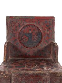 A Pair of Chinese Lacquered Armchairs