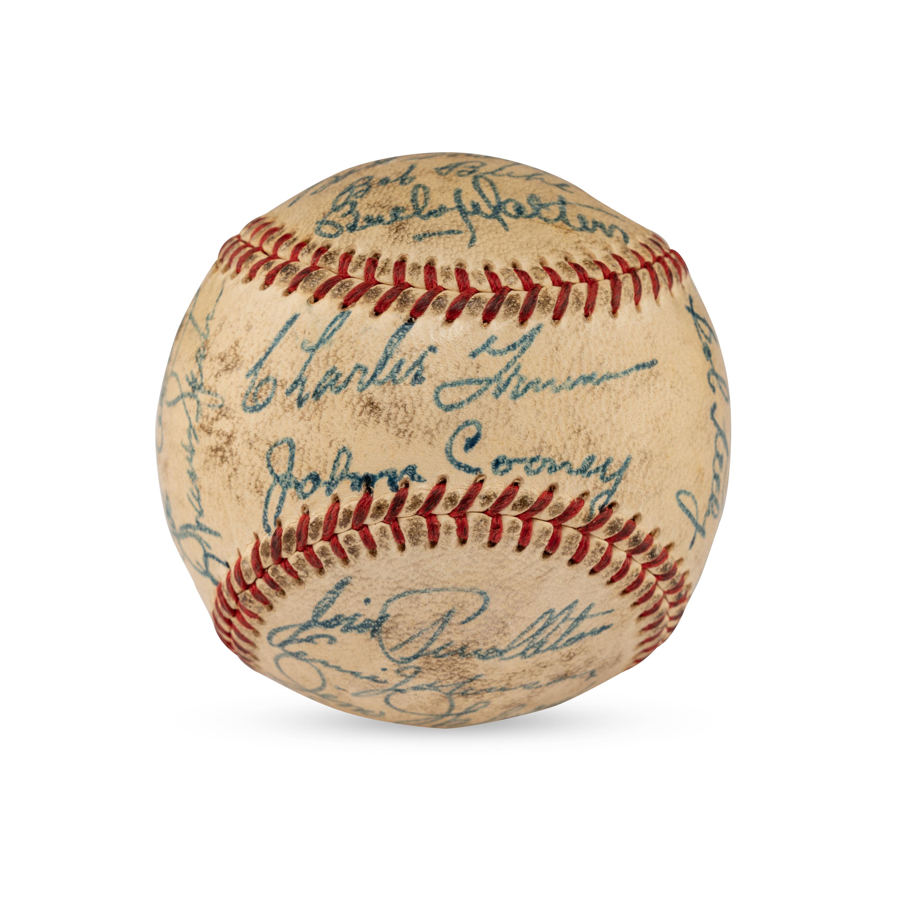 A 1953 Milwaukee Braves Team Signed Autograph Baseball