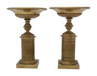 A Pair of French Neoclassical Brass Tazze