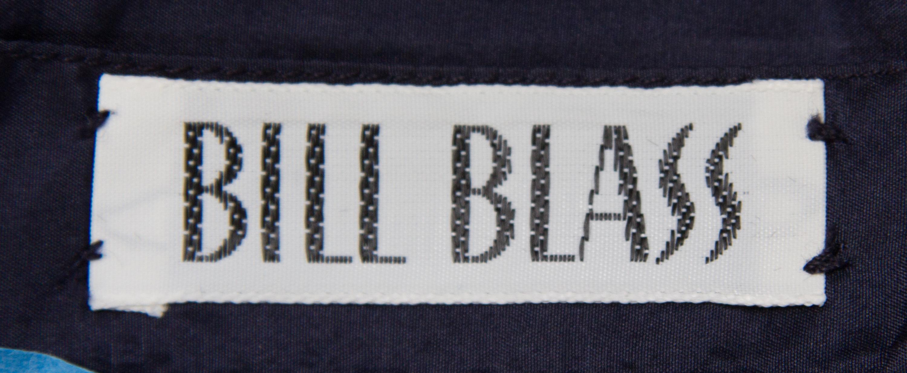 A Bill Blass Navy Taffeta Blouse,