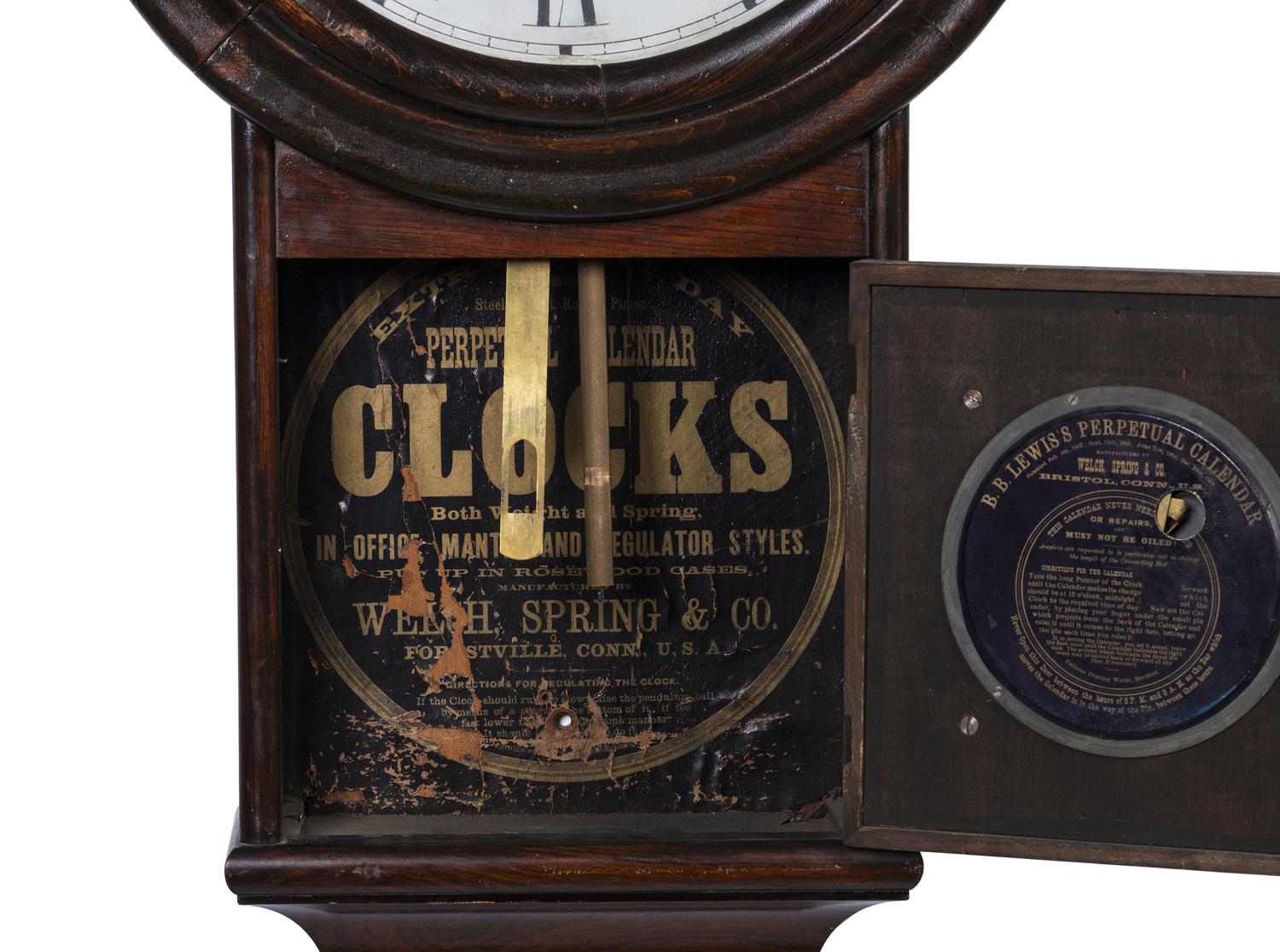 An American Walnut Calendar Clock