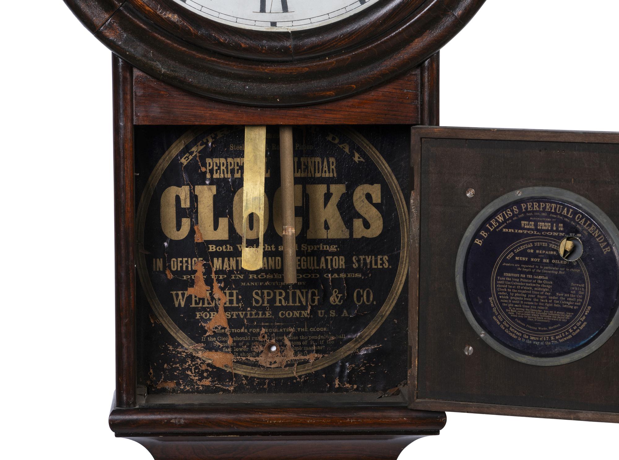 An American Walnut Calendar Clock