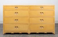 Two Chests of Drawers, Michael Taylor for Baker Furniture Height of larger 32 3/8 x width 56 x depth 19 inches.