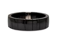 ROBERTO DEMEGLIO, CERAMIC AND DIAMOND STRETCH BRACELET