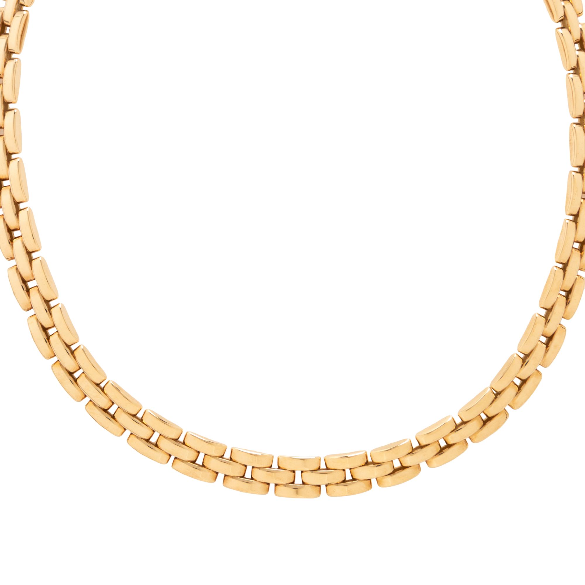 CARTIER, YELLOW GOLD 'MAILLON PANTHÈRE' NECKLACE