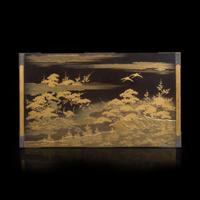 A very finely-decorated Japanese lacquer low writing table 日本漆器时绘炕桌 Meiji to Taisho period ?????