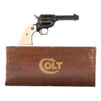 *Blue 4.4" Colt Dual Cylinder Colt Peacemaker .22 in Factory Box with Extra Grips