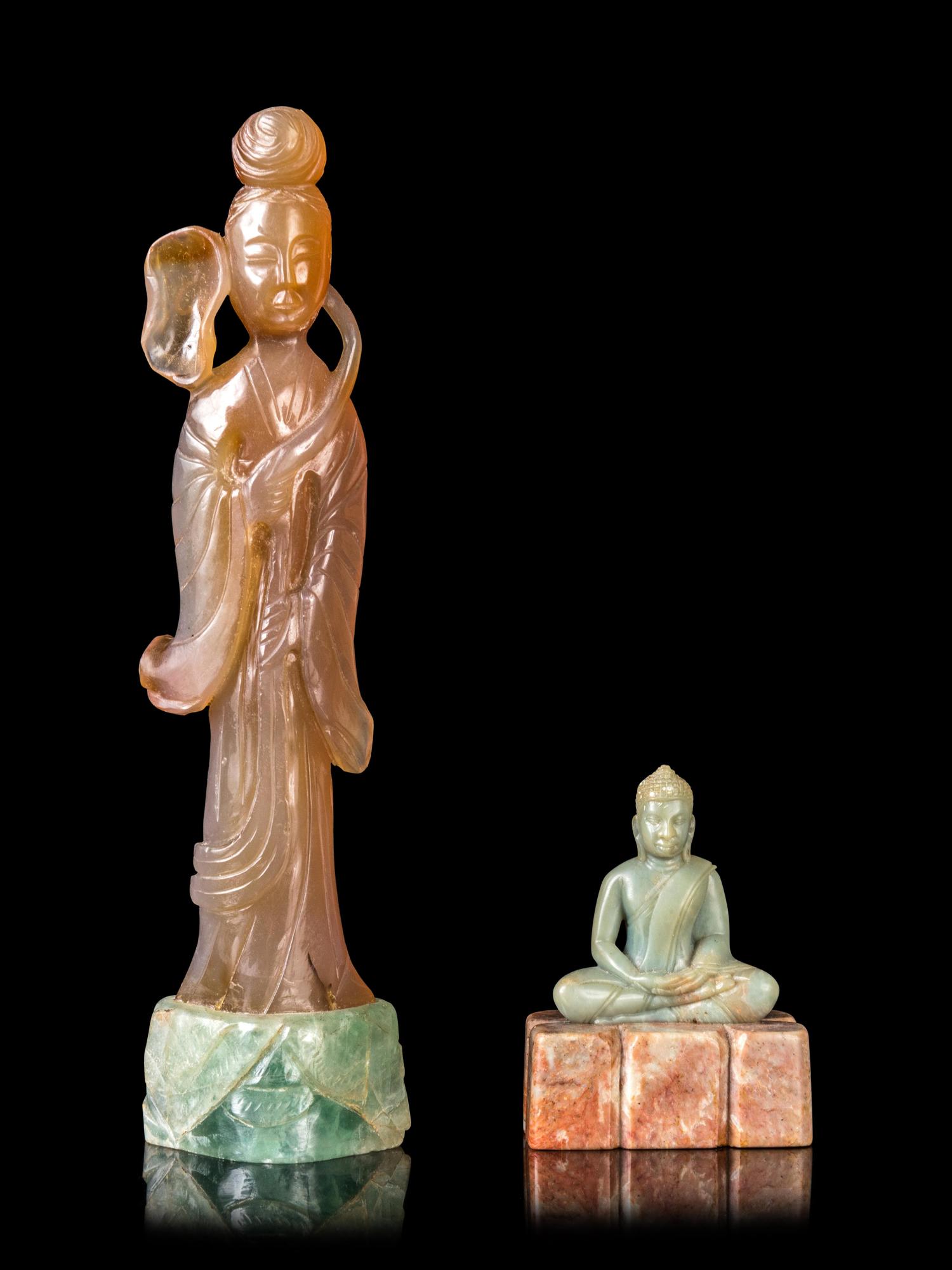 Two Chinese Hardstone Figures