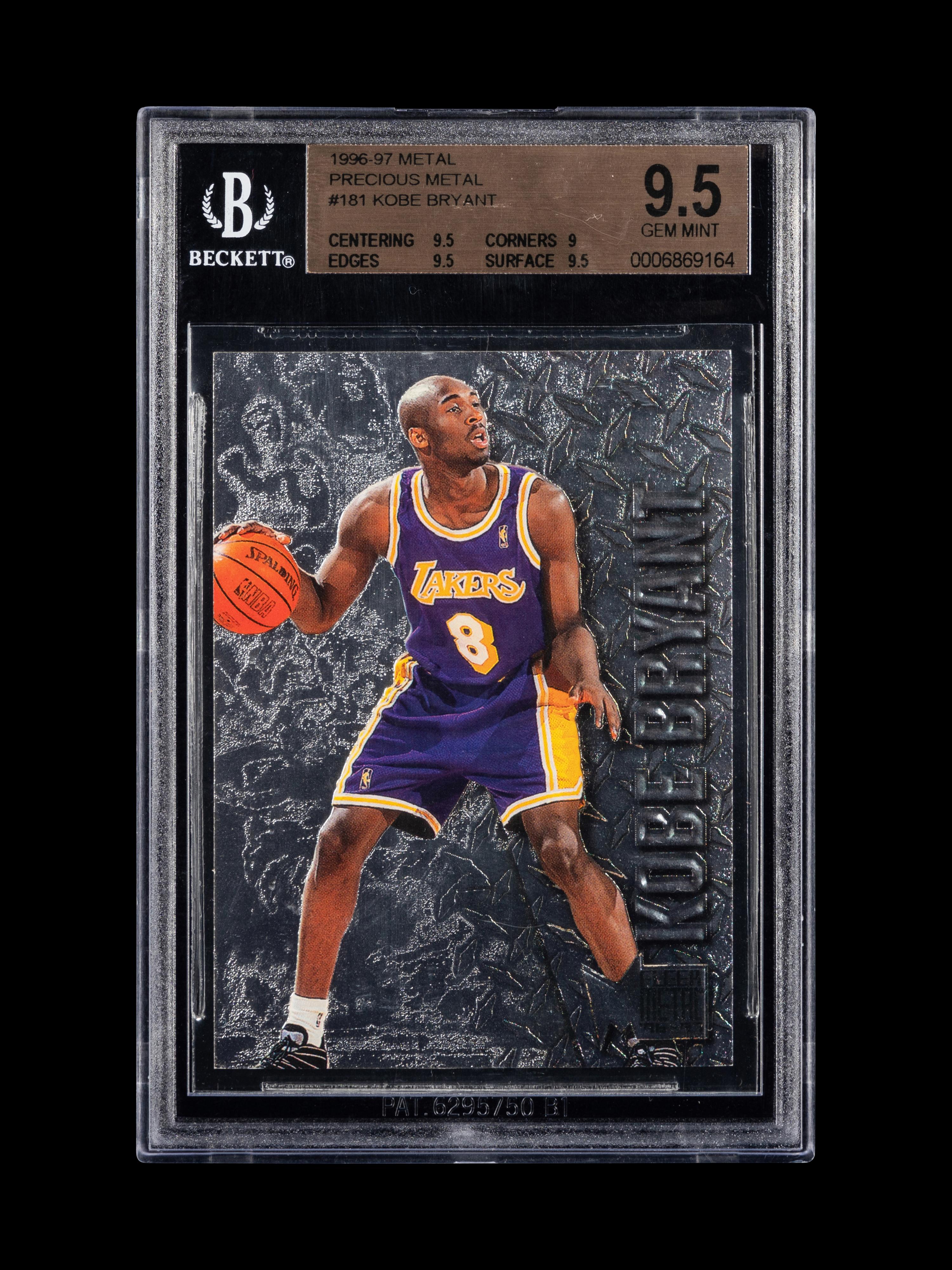 A 1996-97 Fleer Metal Precious Metal Kobe Bryant Rookie Basketball Card No. 181 (BGS 9.5 GEM MINT), None Graded Higher