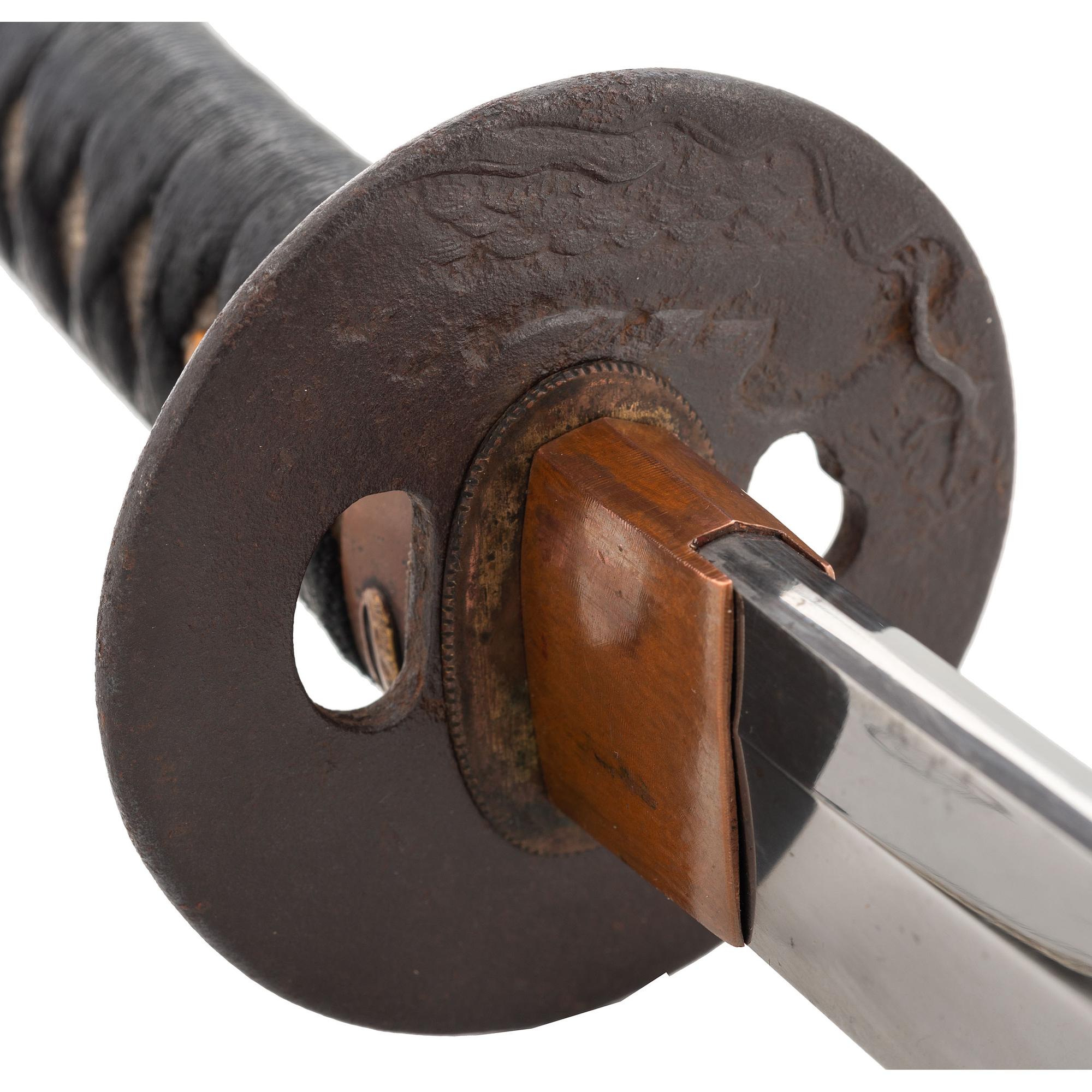 Japanese Katana Signed "Tanemitsu" with Daruma Kashira