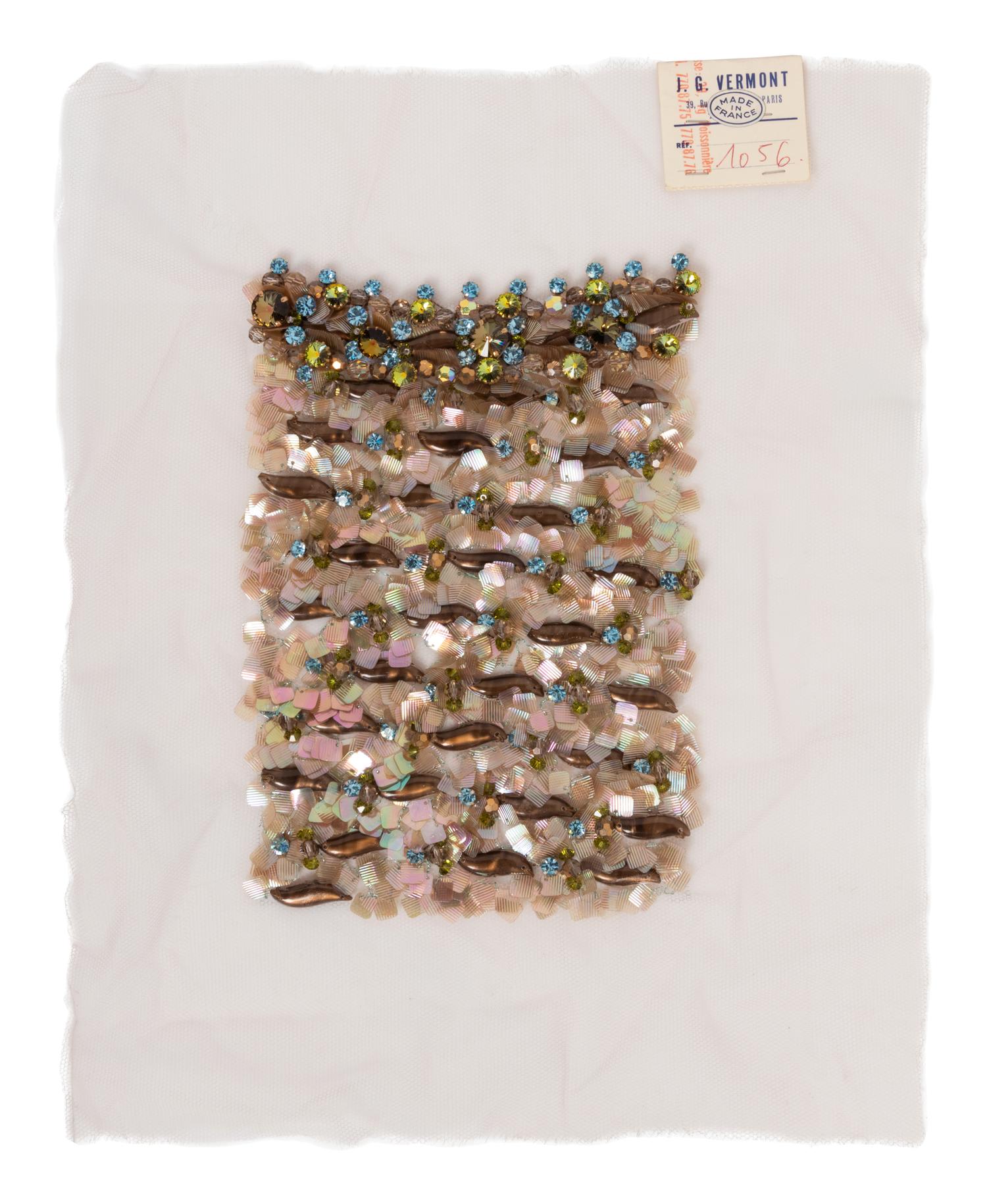 Collection of Six Embroidery Samples by Vermont, Paris, 1950-78s