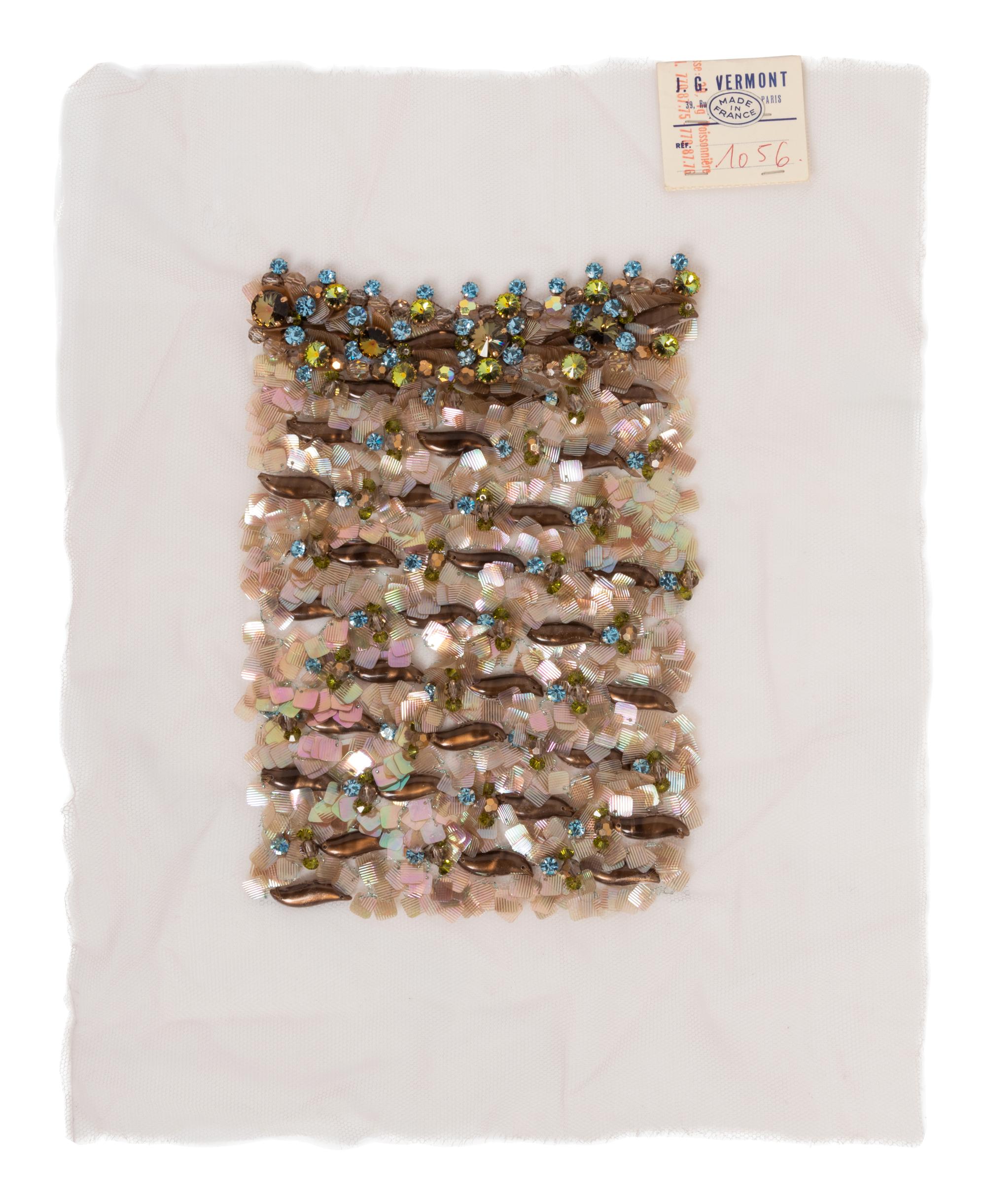 Collection of Six Embroidery Samples by Vermont, Paris, 1950-78s