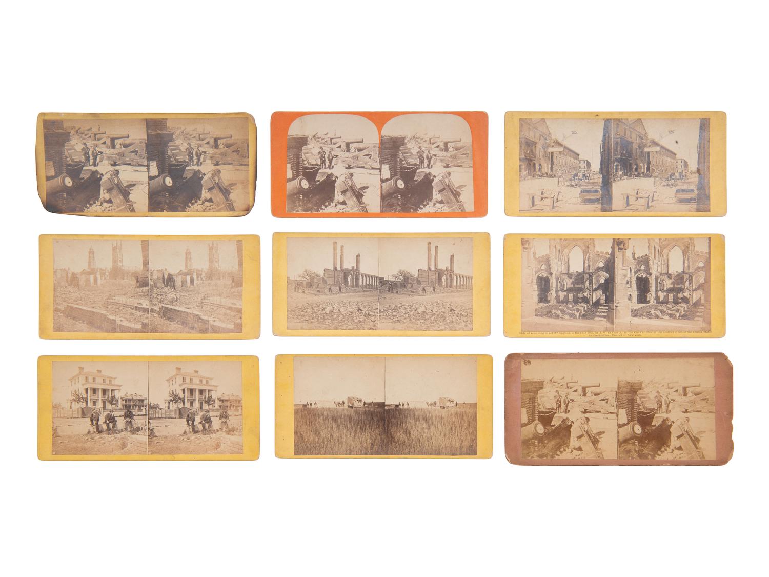 [CIVIL WAR]. 41 views of the destruction of Ft. Sumpter and around Charleston, SC.