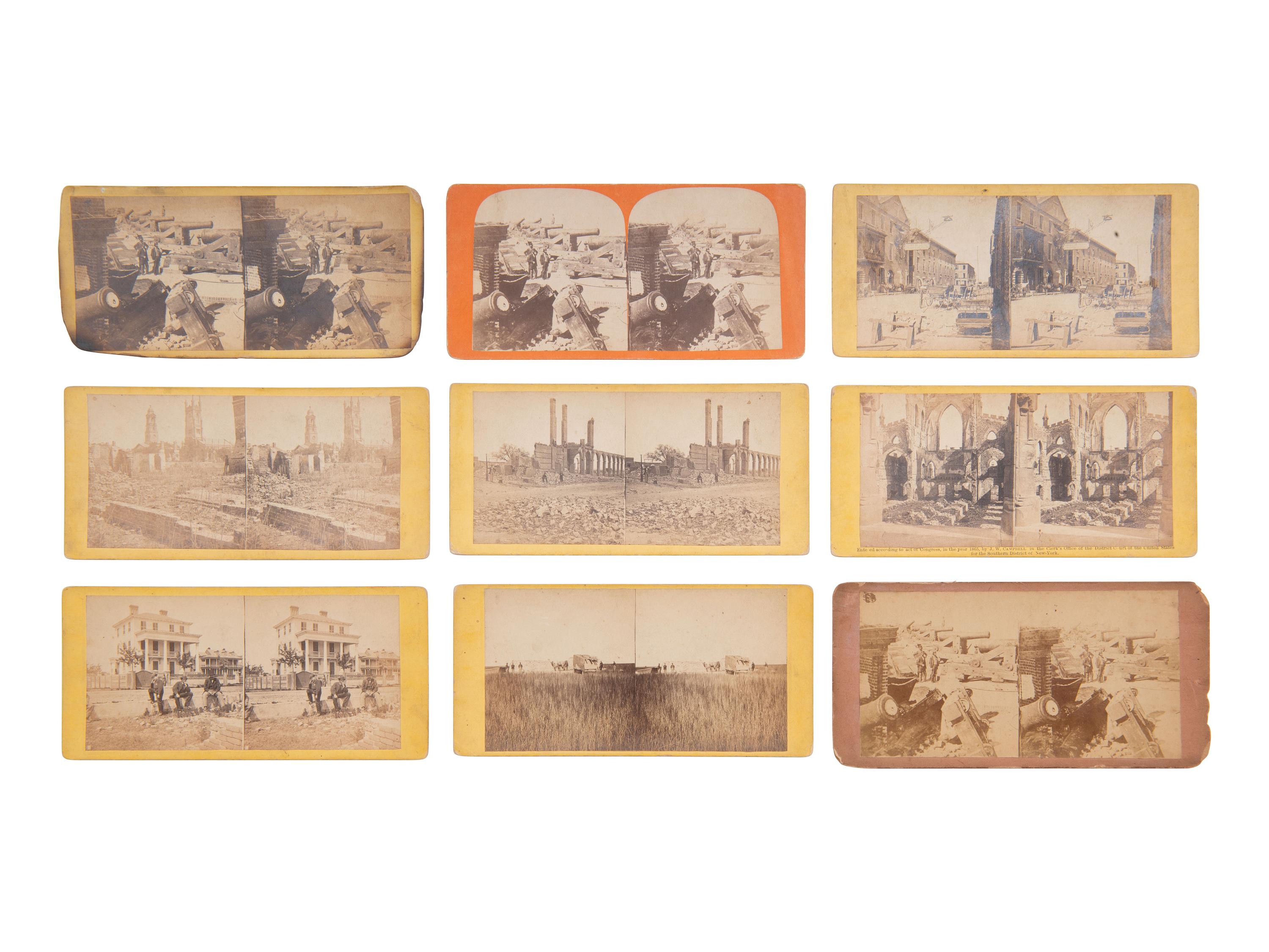 [CIVIL WAR]. 41 views of the destruction of Ft. Sumpter and around Charleston, SC.