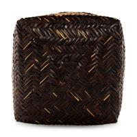 Double-Walled River Cane Lidded Basket