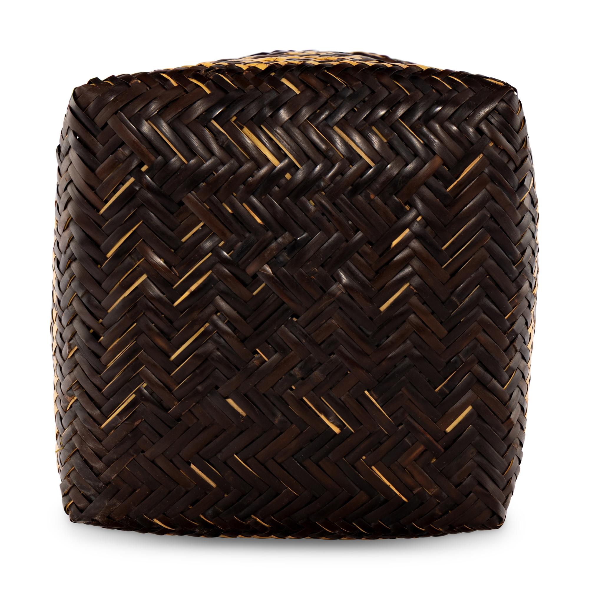 Double-Walled River Cane Lidded Basket