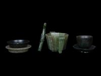 Six Chinese Spinach Jade Articles