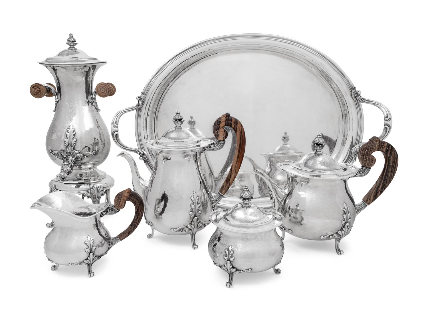 A Buccellati Silver Six-Piece Tea and Coffee Service