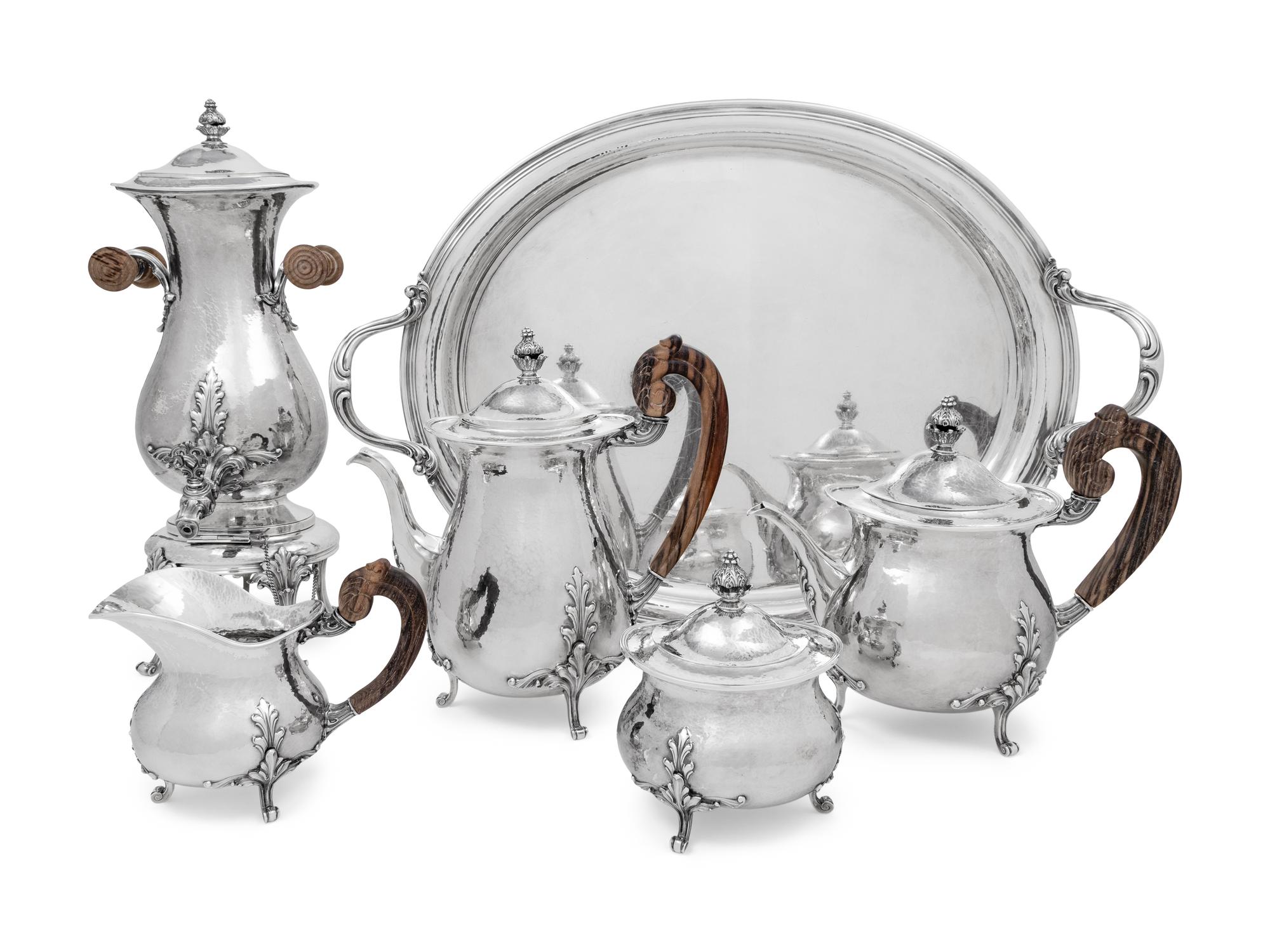 A Buccellati Silver Six-Piece Tea and Coffee Service