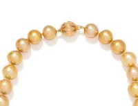 CULTURED GOLDEN SOUTH SEA PEARL NECKLACE