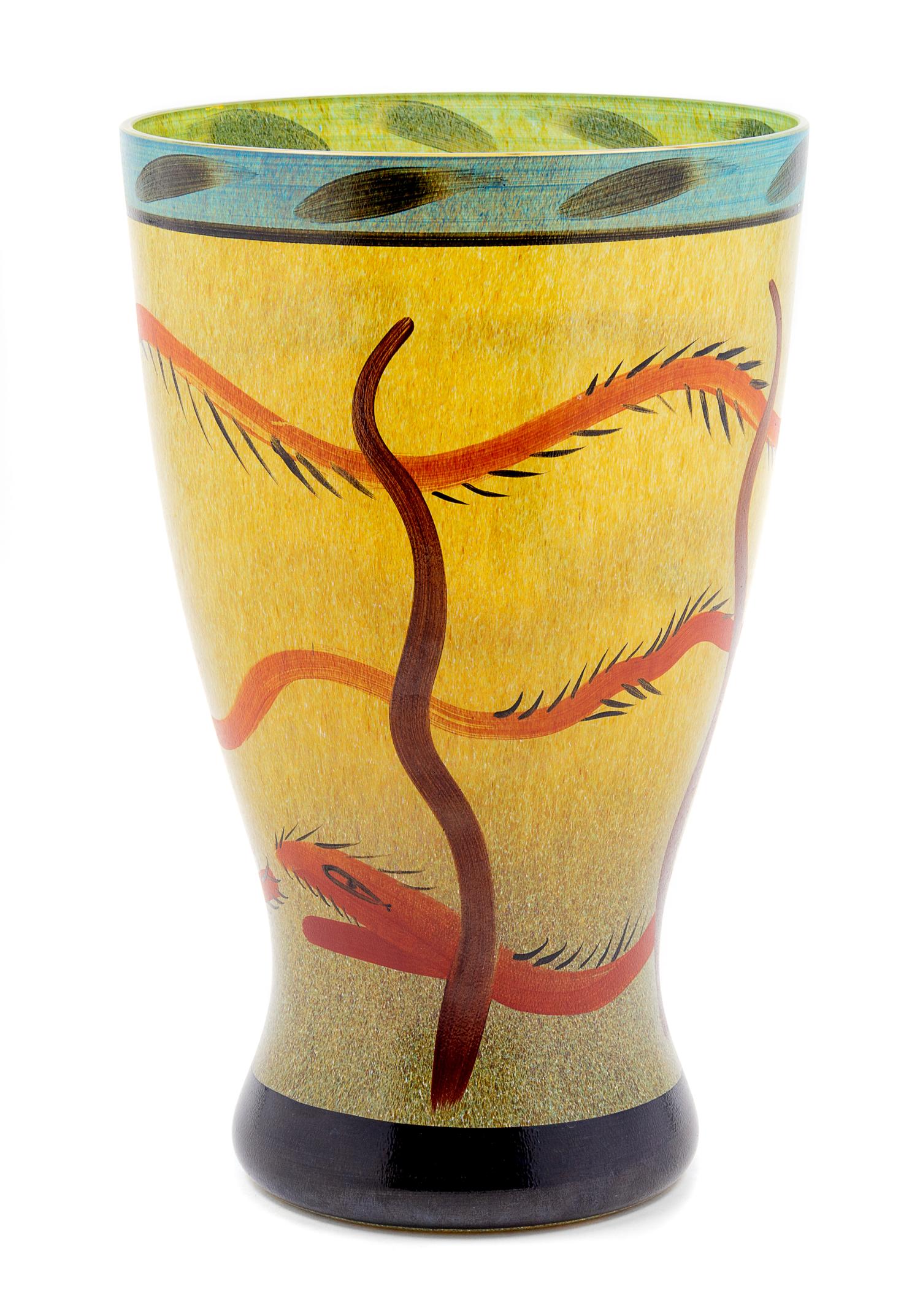 Ulrica Hydman-Vallien, (Swedish, 1938-2018), Vase Kosta Boda, Sweden