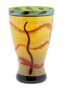 Ulrica Hydman-Vallien, (Swedish, 1938-2018), Vase Kosta Boda, Sweden