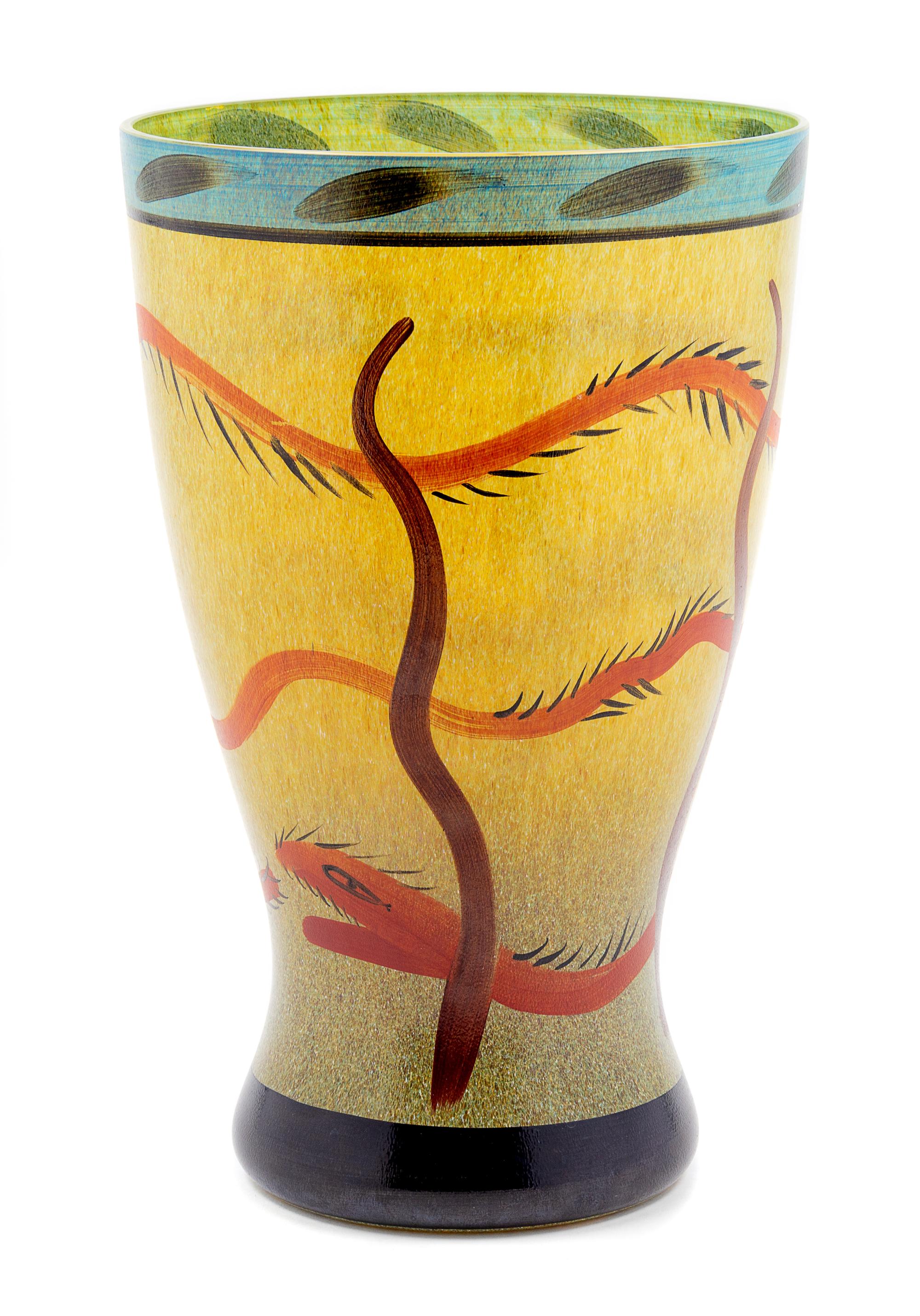 Ulrica Hydman-Vallien, (Swedish, 1938-2018), Vase Kosta Boda, Sweden