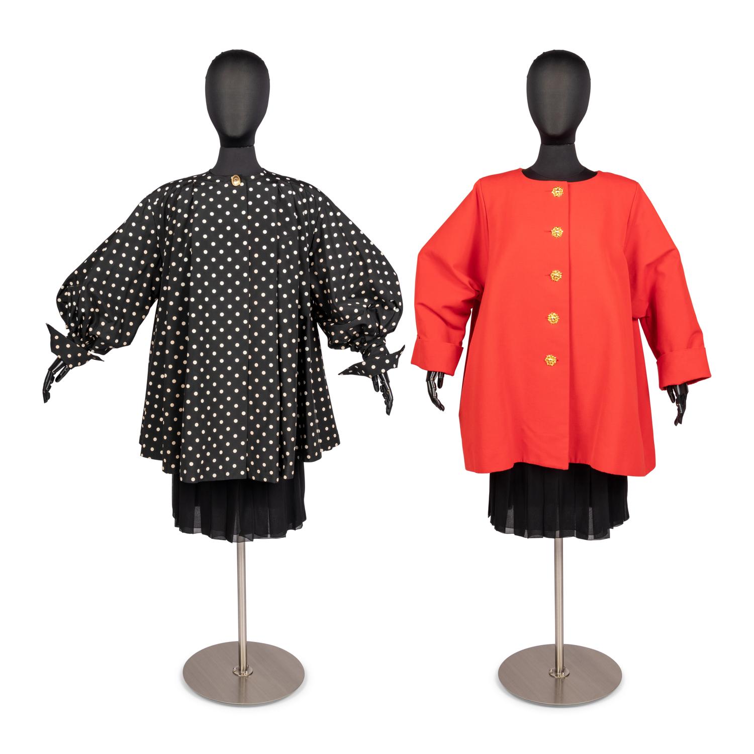 Two Oversized Designer Coats: Christian Dior & Yves Saint Laurent, c.1990