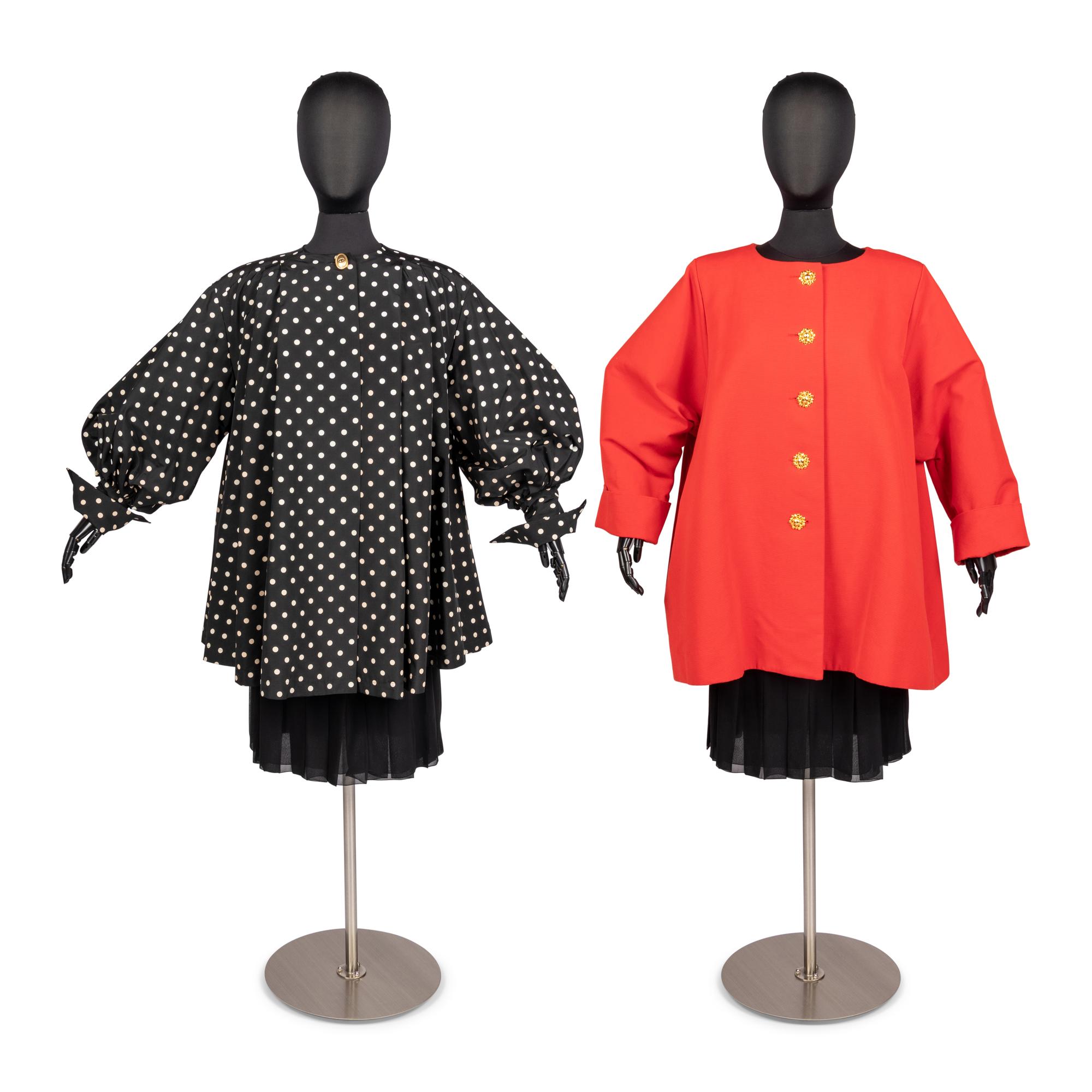 Two Oversized Designer Coats: Christian Dior & Yves Saint Laurent, c.1990