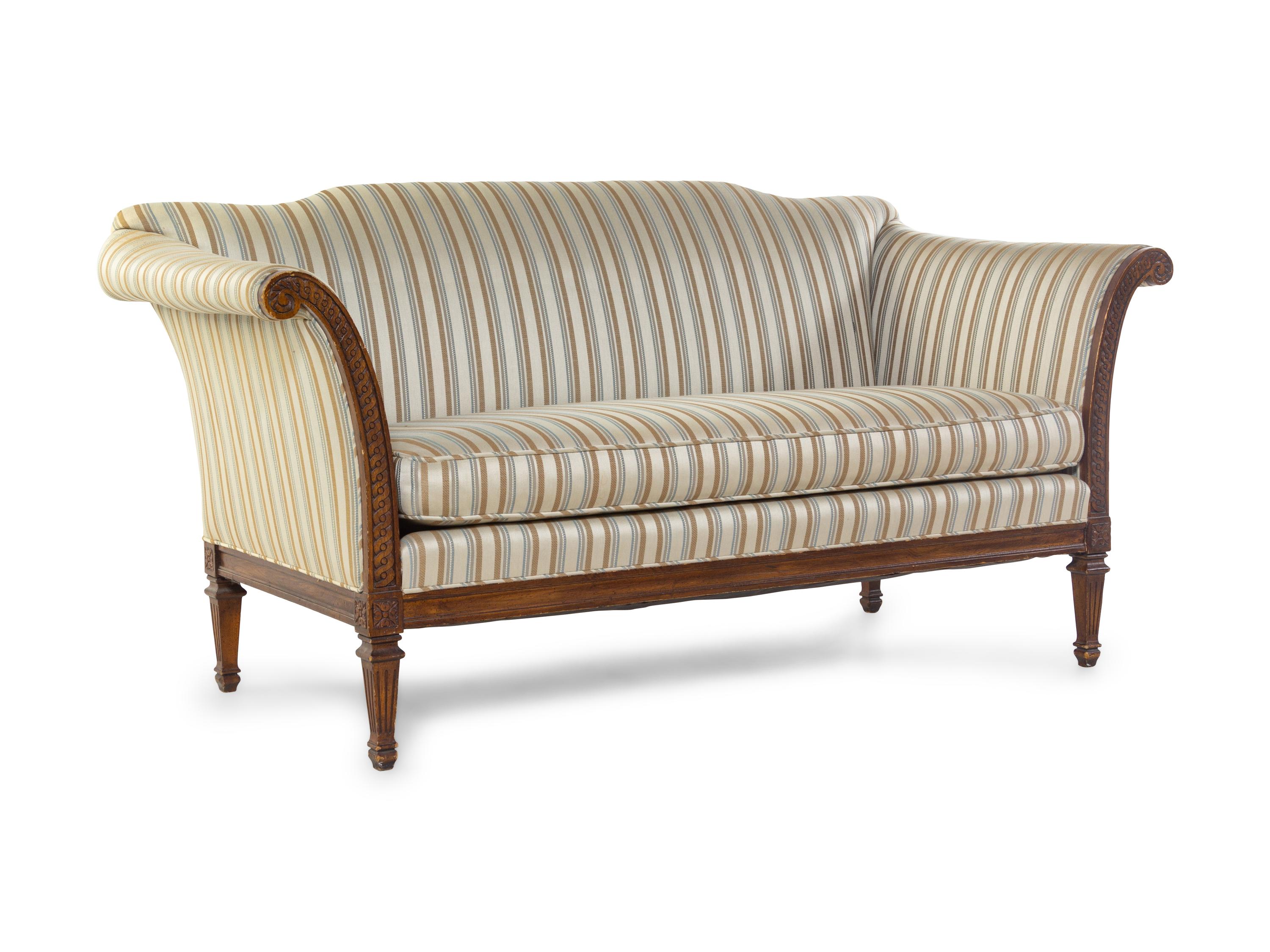 A Louis XVI Style Mahogany Canape