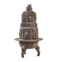 A Large Japanese Bronze Incense Burner