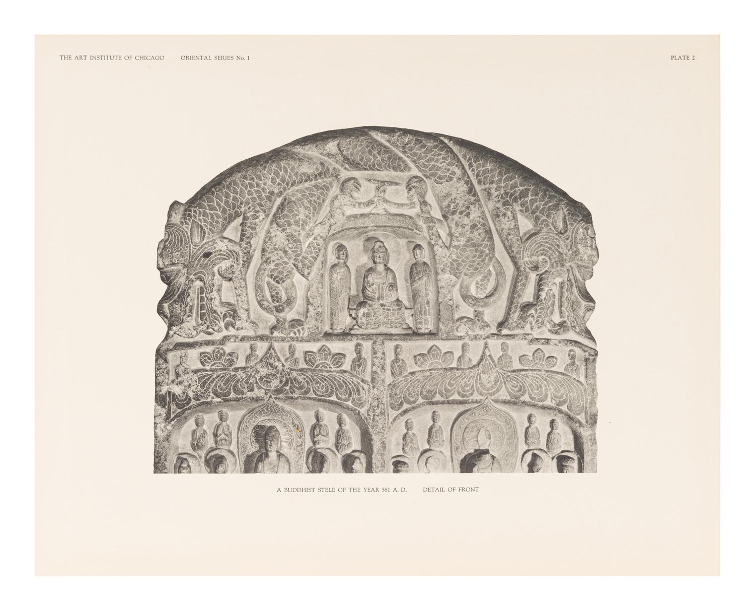 [BUDDHIST SCULPTURE] ART INSTITUTE OF CHICAGO. A Buddhist Stele of the Wei Dynasty: Oriental Publications No. 1. Chicago: The Art Institute of Chicago, 1927.