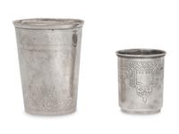 Two Continental Silver Beakers