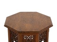 An Anglo-Indian Octagonal Folding Table with Brass Inlay