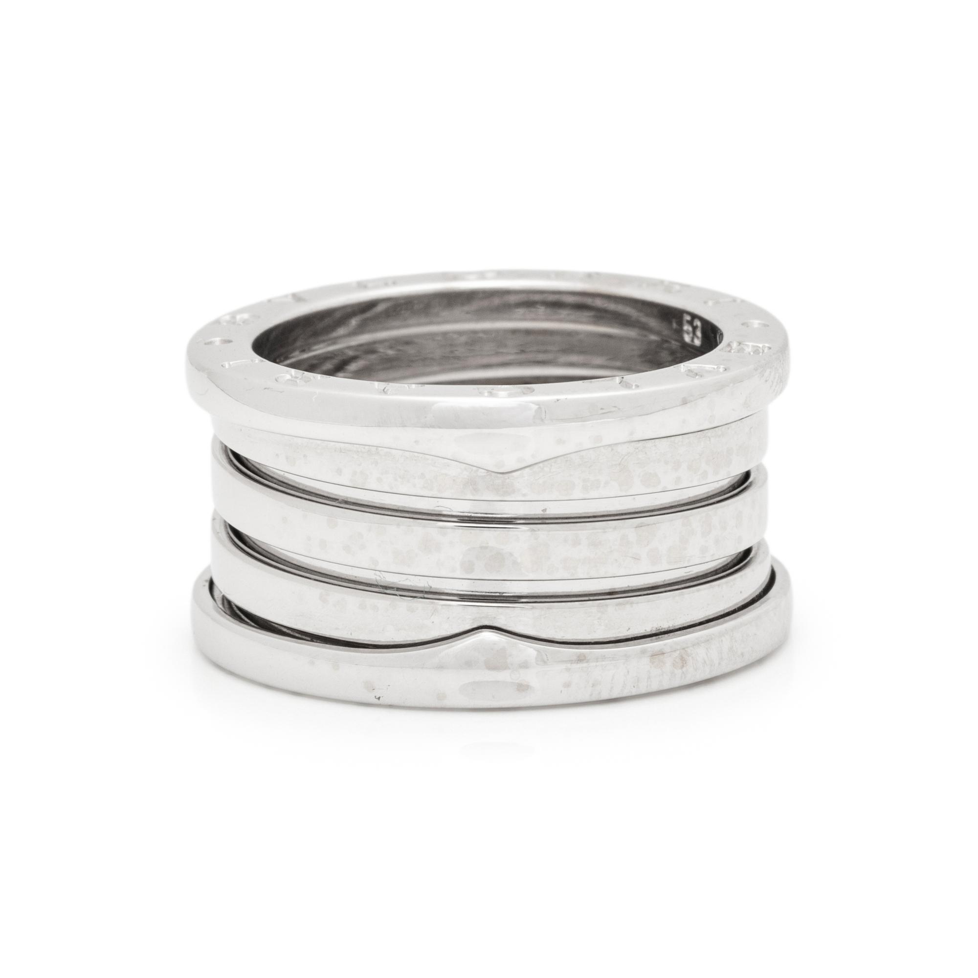 BULGARI, WHITE GOLD 'B.ZERO1' RING