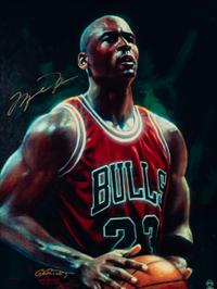 A Michael Jordan Signed Autograph Carlo Beninati "Next Point" Giclee (Upper Deck Authenticated),