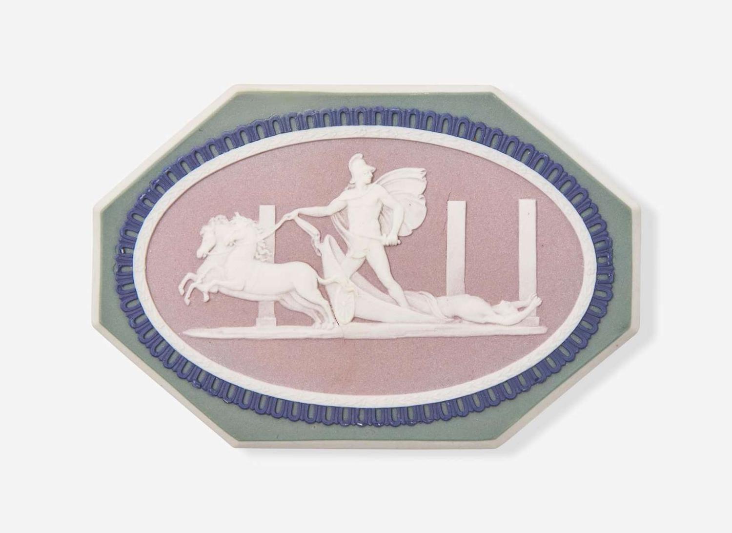 A Wedgwood Bert Bentley Four Color Jasperware Medallion, UK, 1920s