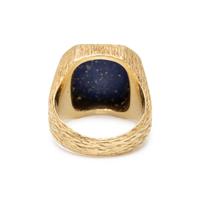 LAPIS LAZULI AND YELLOW GOLD RING
