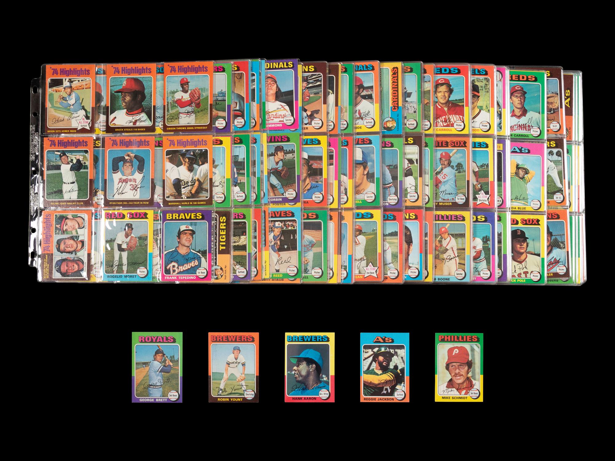 A Complete Set of 1975 Topps Baseball Cards (660/660)