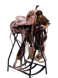 A Fred Mueller Tooled Leather Saddle