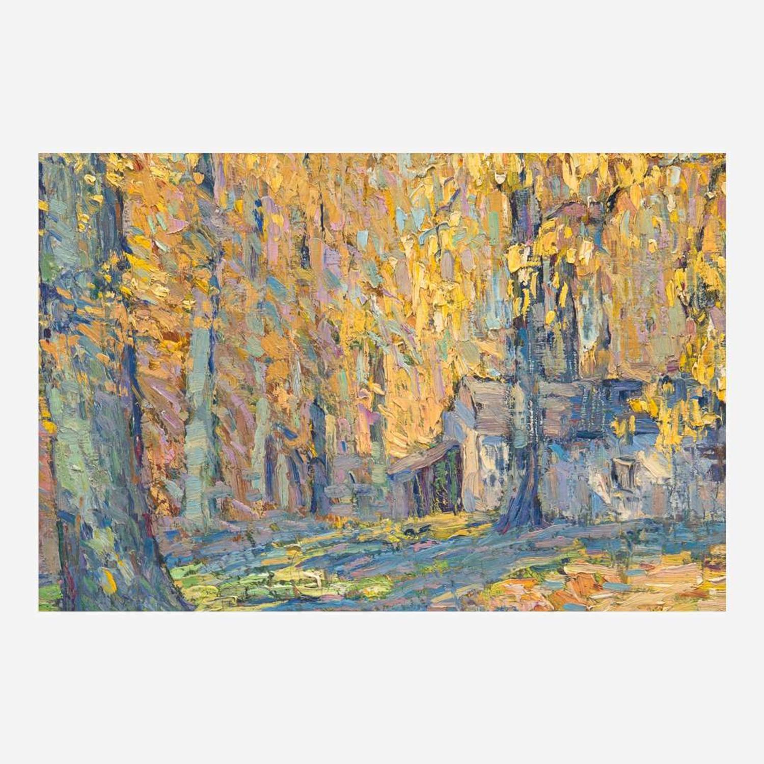 John Fulton Folinsbee (American, 1892–1972) Golden Afternoon (A Triptych)