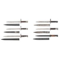 Lot of Four Chilean and Two German Model 98 Mauser Bayonets