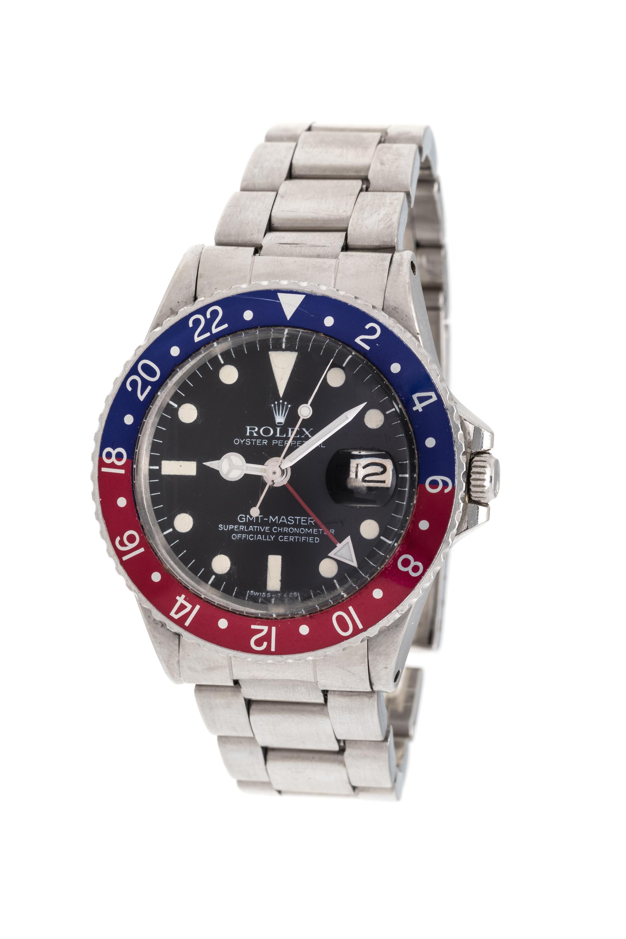 ROLEX, STAINLESS STEEL REF. 1675 GMT-MASTER 'PEPSI' WRISTWATCH, CIRCA 1968