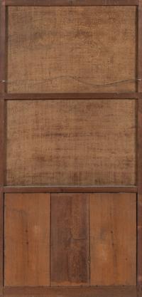A Louis XVI Grey-Painted Trumeau Mirror