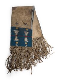 Cheyenne Beaded Buffalo Hide Saddle Bags